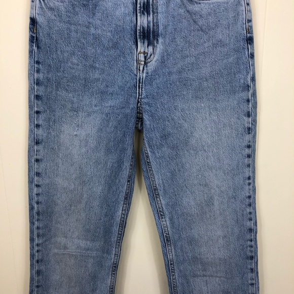 Zara High Rise Straight Leg Jeans Sz 4 - Picture 2 of 9